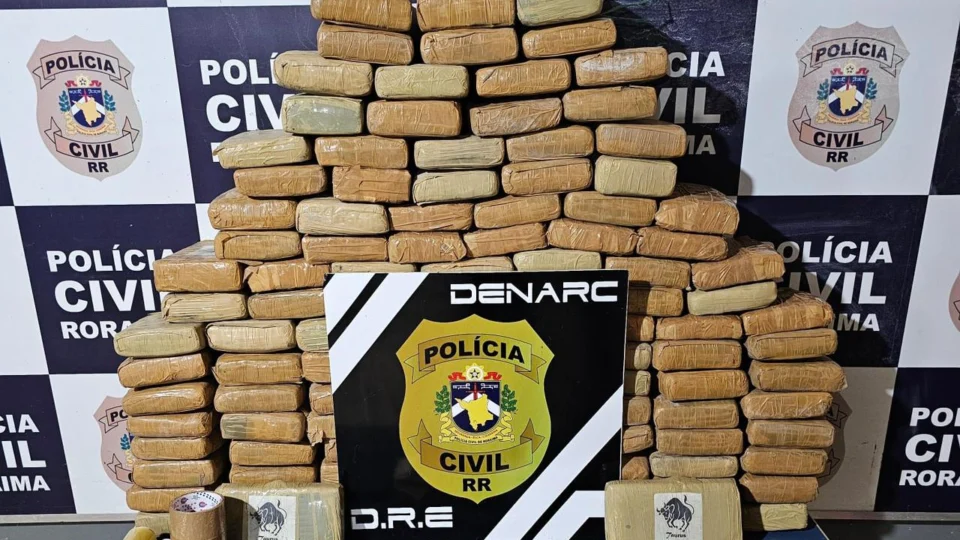 Polícia Civil prende duas mulheres com 125 quilos de skunk em Roraima