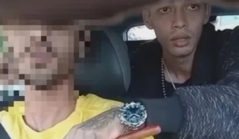 VEJA VÍDEO: câmera flagra ação de criminoso em carro de transporte por aplicativo