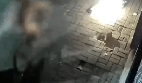 VEJA VÍDEO: morador em situação de rua coloca fogo em vigilante após discussão