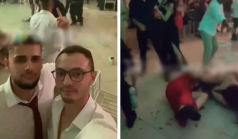 VEJA VÍDEO: jovem grava pancadaria durante formatura de Direito