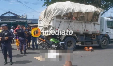 Mototaxista morre após colisão com caminhão no bairro Jorge Teixeira