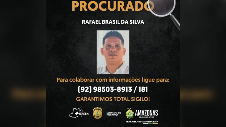 Com passagem pela polícia, ‘Rafinha’ é procurado por tráfico de drogas em Manaus