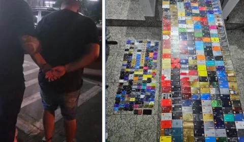 Polícia Civil prende homem com mais de 450 cartões bancários de outras pessoas perto do sambódromo do Anhembi em SP