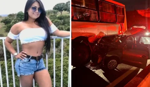 Motorista morre após bater contra ônibus