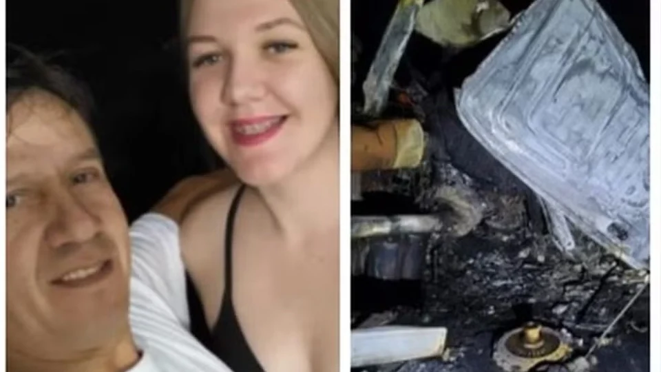 Casal morre carbonizado após batida frontal entre dois caminhões