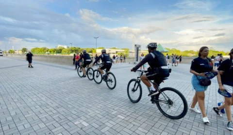 Ciclopatrulha garante segurança com policiamento preventivo em parques e zonas comerciais de Manaus