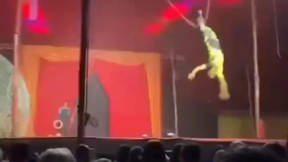 VEJA VÍDEO: Trapezista cai em plateia durante apresentação de circo