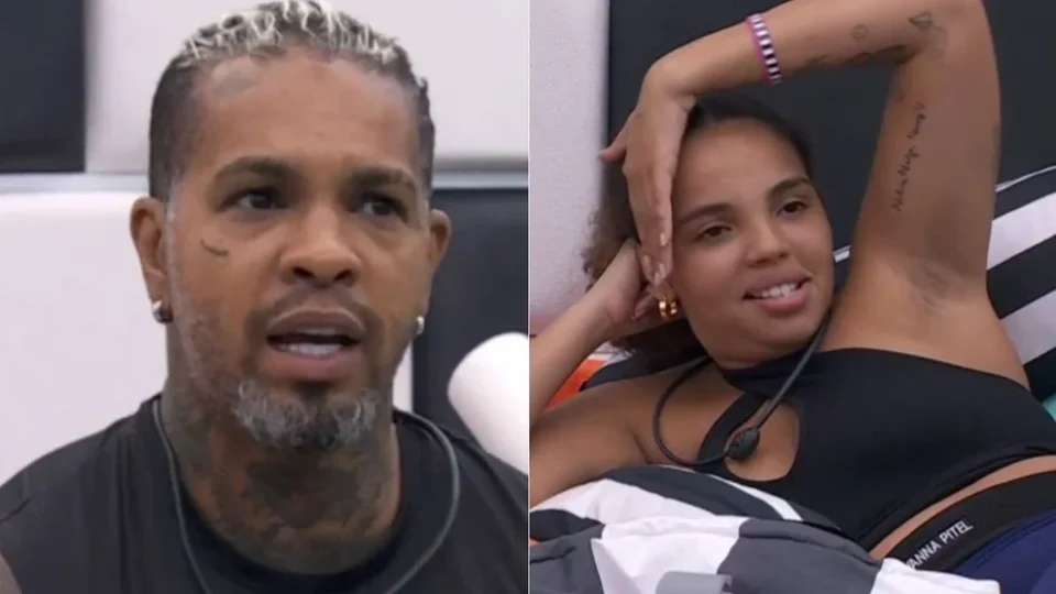 BBB 24: Rodriguinho manda Pitel parar de comer doce e a compara com baleia