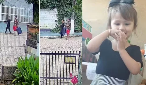Câmeras flagram momento em que mãe e padrasto abandonam mala que carregou corpo de criança morta