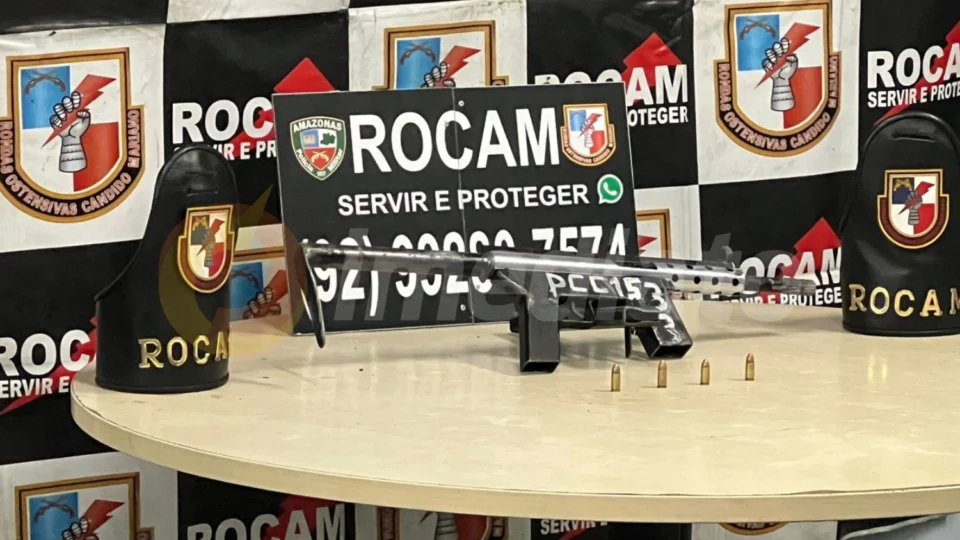 Rocam apreende arma de fabricação caseira e criminosos fogem, no Monte Sião
