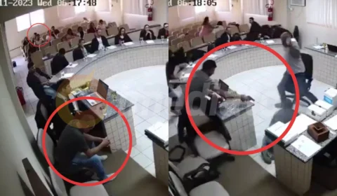 Vídeo: Homem invade julgamento e tenta matar criminoso que matou seu pai em 2012