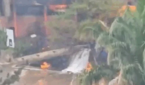 VEJA: Incêndio atinge engenho de cachaçaria na Paraíba