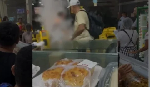 Veja Vídeo: mulher ateia fogo em si mesma dentro de supermercado