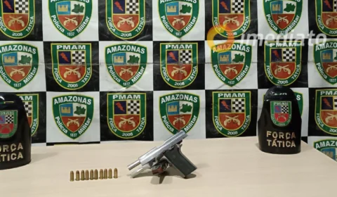 Dupla é presa e arma de fogo apreendida no bairro Aliança com Deus