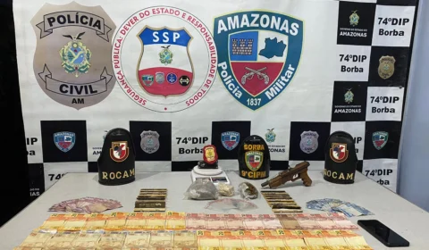 Polícia prende homem com arma de fogo e drogas em Borba, no Amazonas