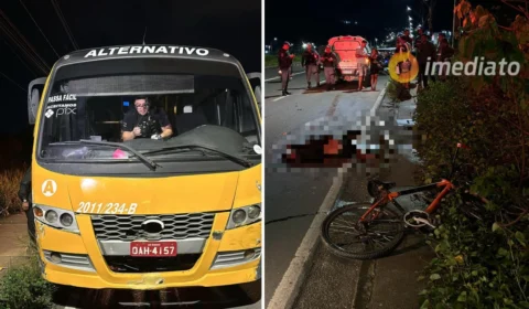 Ciclista tem cabeça esmagada após ser atingido por micro-ônibus na Avenida das Flores
