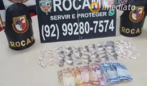 Rocam prende dupla com grande quantidade de drogas em beco no bairro Raiz