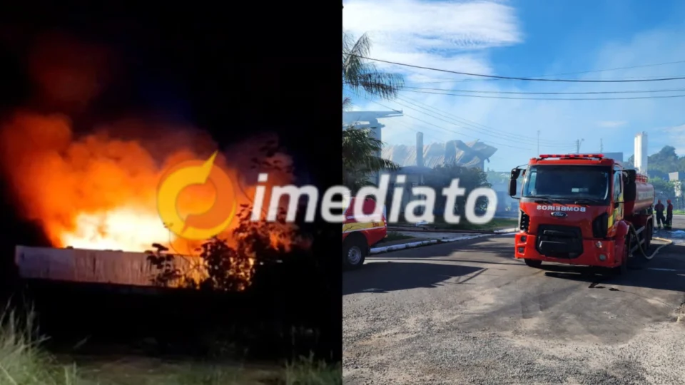 Galpão de empresas pega fogo no bairro Tarumã; bombeiros estão no local