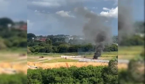Avião da PF cai no aeroporto da Pampulha e deixa dois agentes mortos