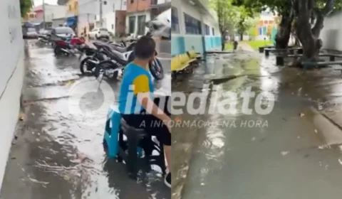 Policlínica é alagada no bairro São José, após construção de ‘quebra-molas’