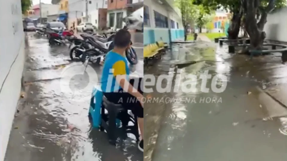 Policlínica é alagada no bairro São José, após construção de ‘quebra-molas’