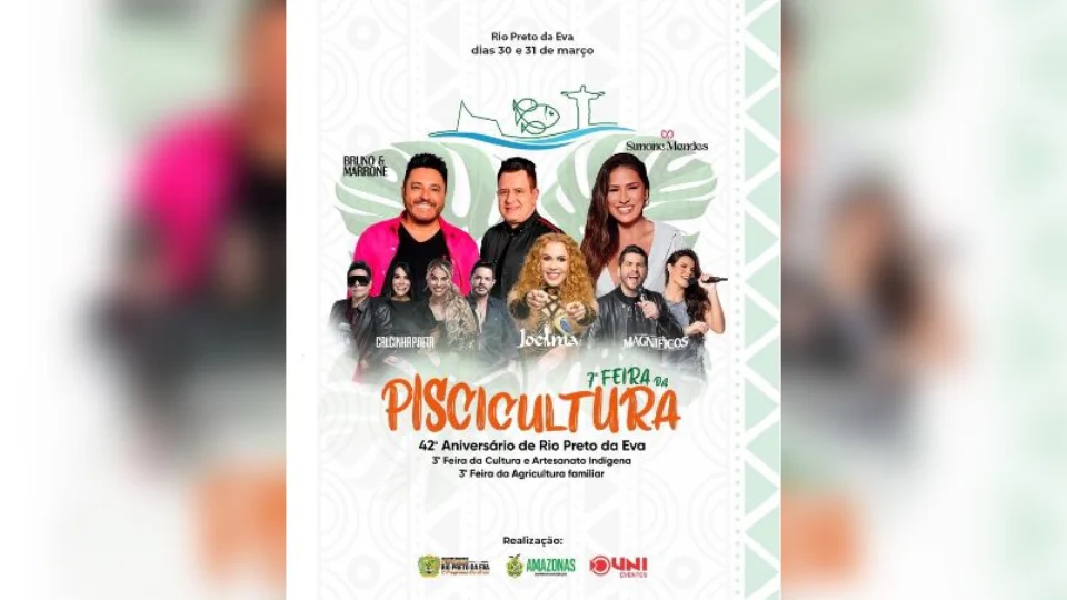 Bruno & Marrone, Simone, Calcinha Preta e Joelma são atrações no aniversário de Rio Preto da Eva