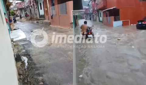 Moradora de Manaus grava vídeo mostrando antes e depois da chuva em seu bairro
