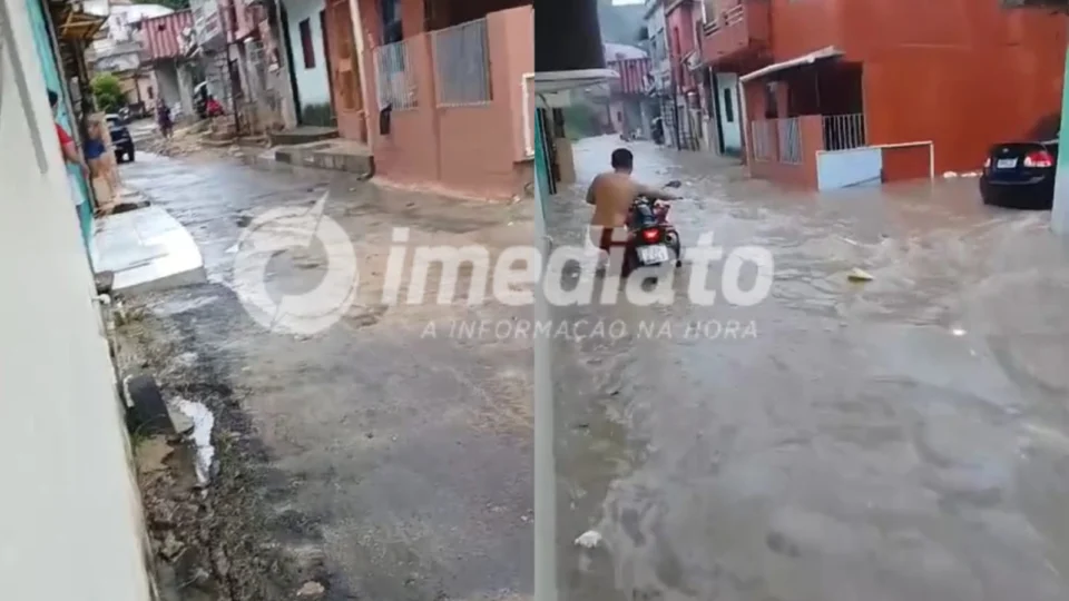 Moradora de Manaus grava vídeo mostrando antes e depois da chuva em seu bairro