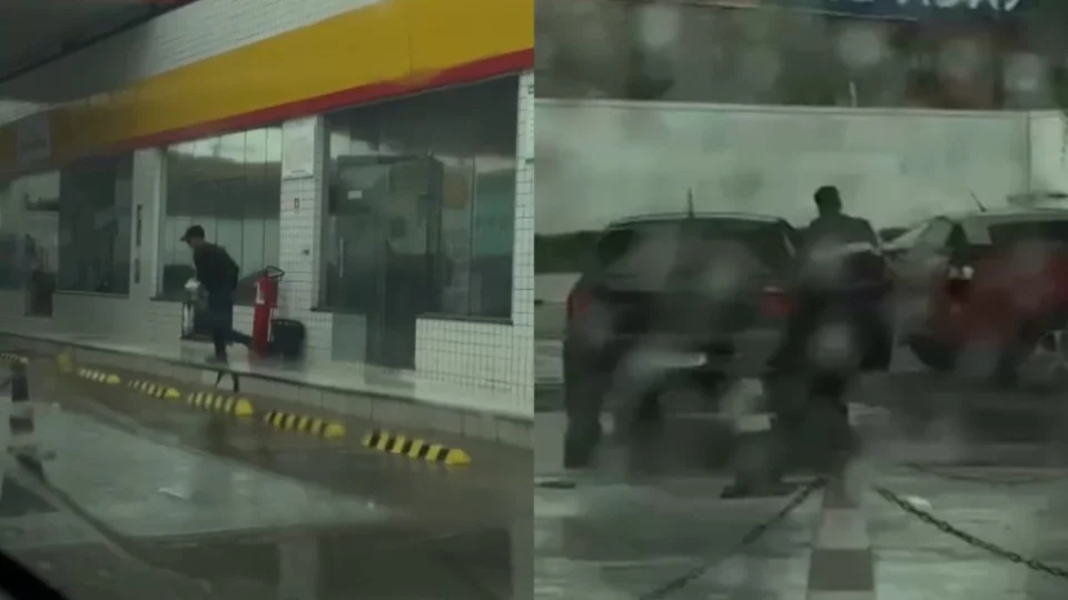 Homens assaltam posto de gasolina do bairro Colônia Terra Nova, em Manaus