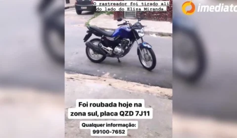 Dupla criminosa rouba moto na zona sul de Manaus; Veja vídeo