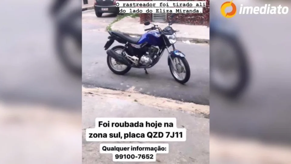 Dupla criminosa rouba moto na zona sul de Manaus; Veja vídeo