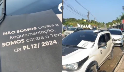 Motoristas de app em Manaus protestam contra PLP 12/2024