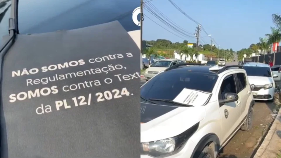 Motoristas de app em Manaus protestam contra PLP 12/2024