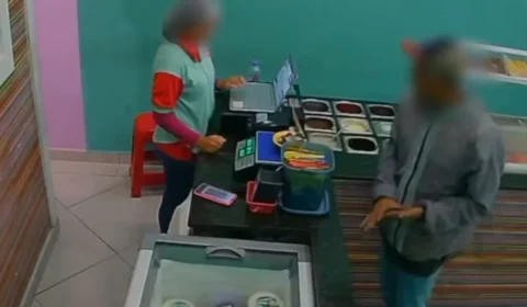 Cenas fortes: após pedir sorvete, homem esfaqueia atendente e foge