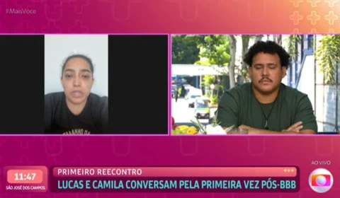 VEJA VÍDEO: Ex-mulher surpreende Lucas Buda no Mais Você: “Esperei sua hombridade”