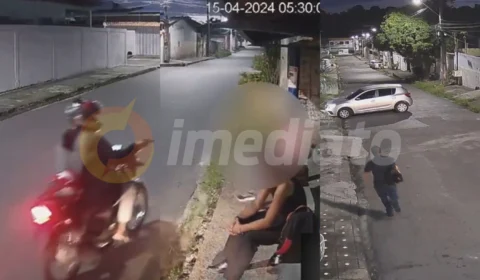 Vídeo: criminosos roubam trabalhadores enquanto esperavam rota no Cidade Nova