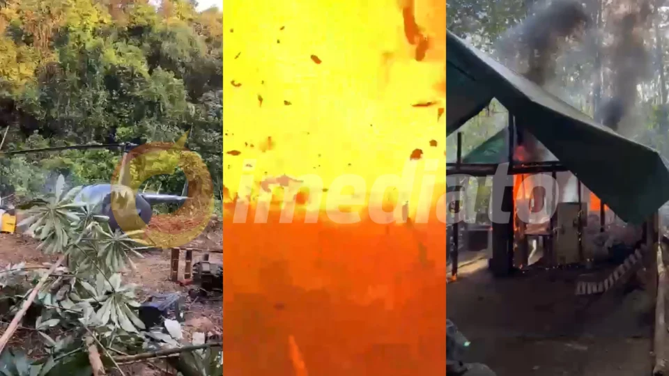 Vídeo: helicóptero do garimpo é destruído em ação conjunta na terra Yanomami em Roraima