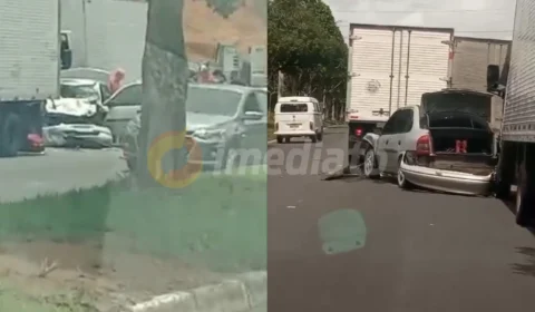 Vídeo: veja o momento do acidente na Avenida do Turismo