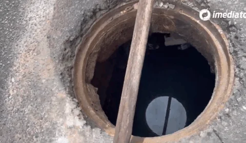 Bueiro sem tampa vira perigo para moradores e motoristas no bairro Coroado