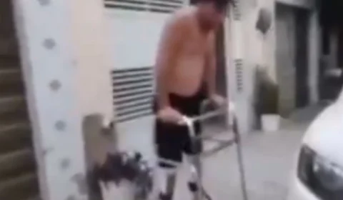 VEJA VÍDEO: homem que teve coluna esmagada em aparelho de academia começa a andar sozinho
