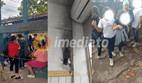 Alunos passam mal após incêndio dentro da sala de aula em escola na zona Leste de Manaus