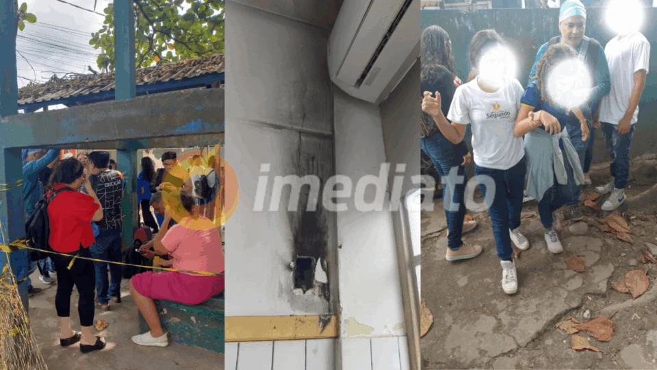 Alunos passam mal após incêndio dentro da sala de aula em escola na zona Leste de Manaus