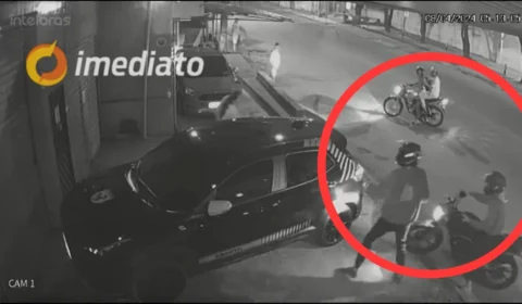 VEJA VÍDEO: Bandidos assaltam trabalhadores em parada de ônibus na Colônia Oliveira Machado