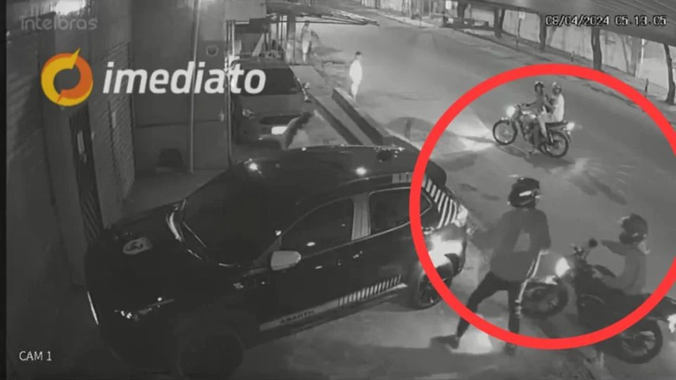 VEJA VÍDEO: Bandidos assaltam trabalhadores em parada de ônibus na Colônia Oliveira Machado