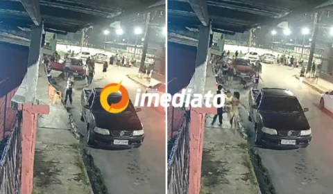 Vídeos mostram correria no campo do ‘Teixeirão’ durante tiroteio no Jorge Teixeira
