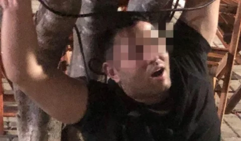 VEJA VÍDEO: policial é amarrado a árvore após briga em bar