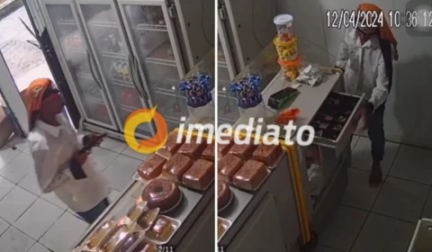 VEJA VÍDEOS: Bandido invade padaria e leva toda a renda em Manaus