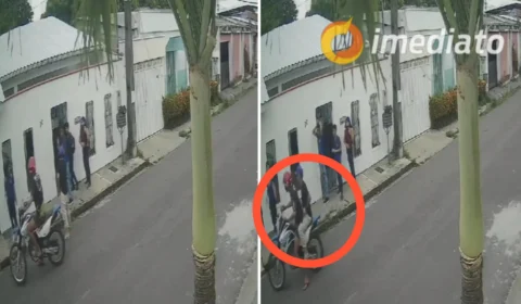 VEJA VÍDEO: Bandidos em moto assaltam estudantes no bairro Cidade Nova