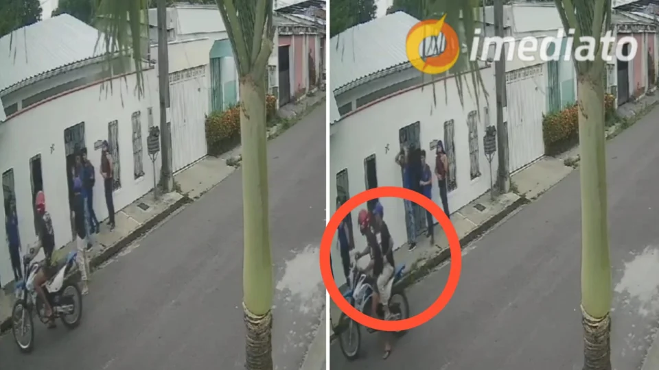 VEJA VÍDEO: Bandidos em moto assaltam estudantes no bairro Cidade Nova