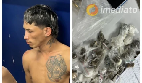 Vulgo ‘Loirinho’ é preso vendendo drogas em praça no bairro Redenção